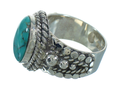 Turquoise Sterling Silver Southwestern Jewelry Ring Size 5-1/4 RX87472